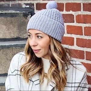Everlane Soft Wool Waffle Grey Beanie